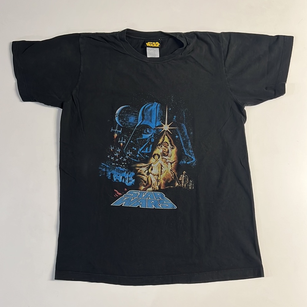 Vintage Star Wars Black Graphic T Shirts